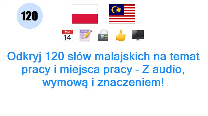 Odkryj 120 słów malajskich na temat pracy i miejsca pracy – Z audio, wymową i znaczeniem!